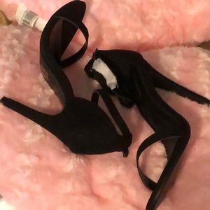 Maddie Suedette Skinny Barely There Heels